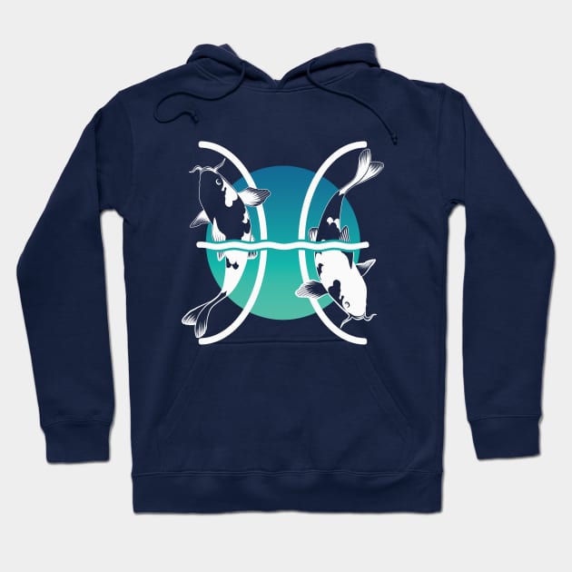 Koi Fish Pisces zodiac sign Hoodie by TMBTM